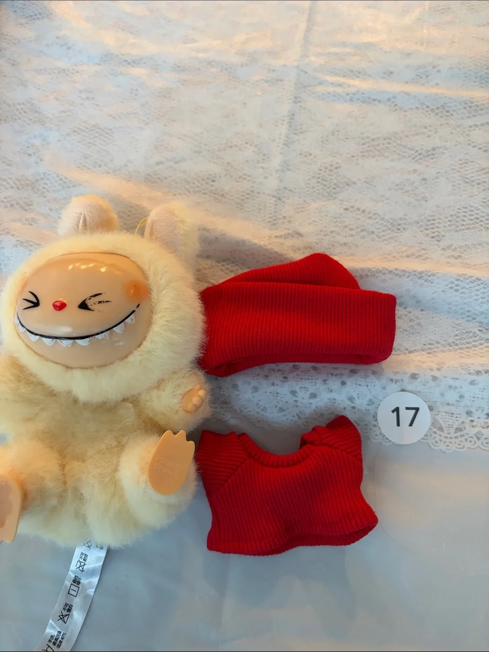 #17, Two Piece CC Logo Outfit Red Color For Labubu Doll(No Doll)